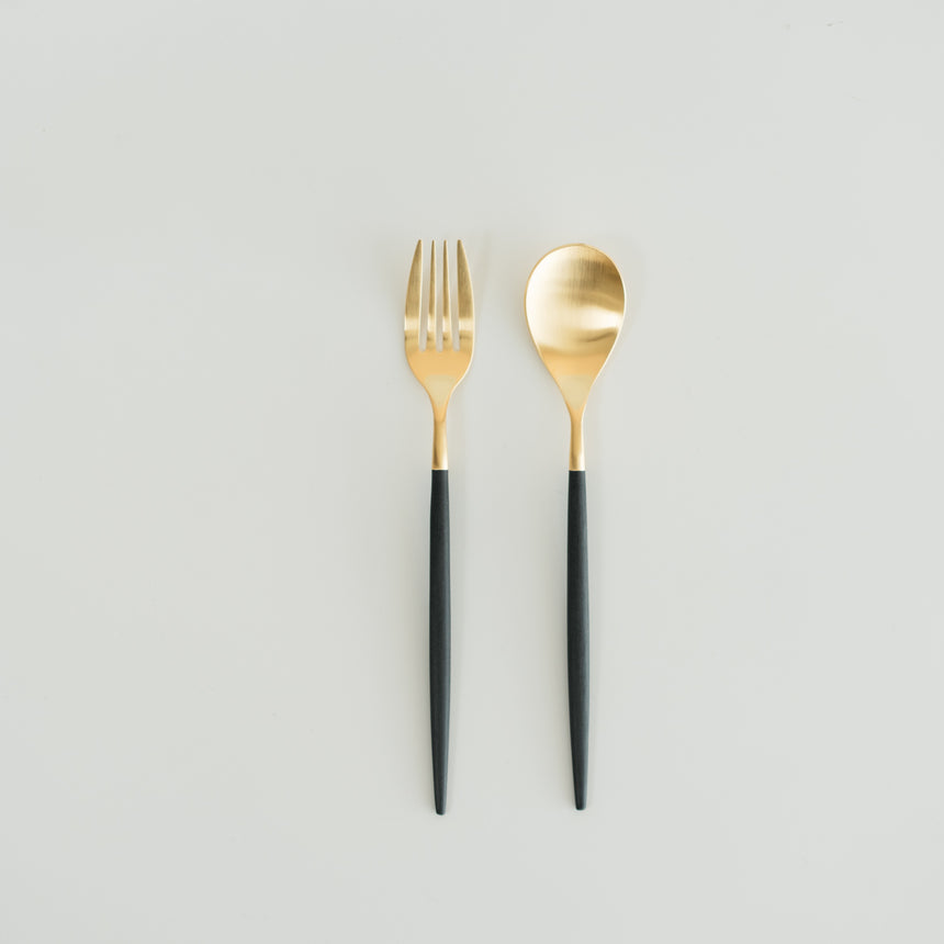 MIO Gold Flatware, Black