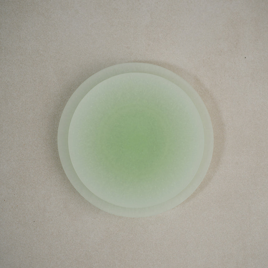 Handcrafted Glass Plate, Avocado