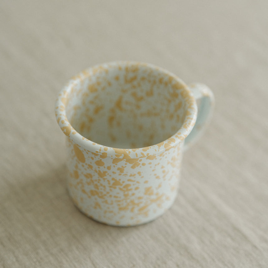 Splatter Enamel Mug, Yellow