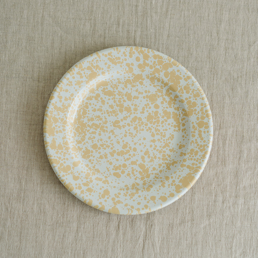 Splatter Enamel Salad Plate, Yellow