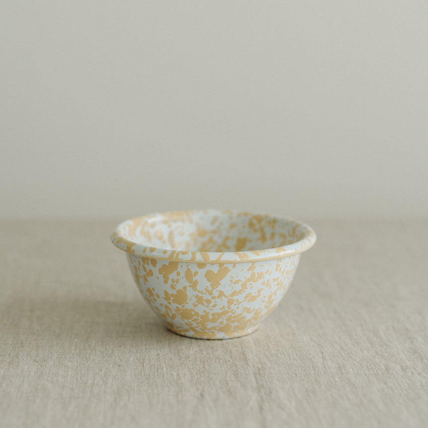 Splatter Enamel Bowl, Yellow