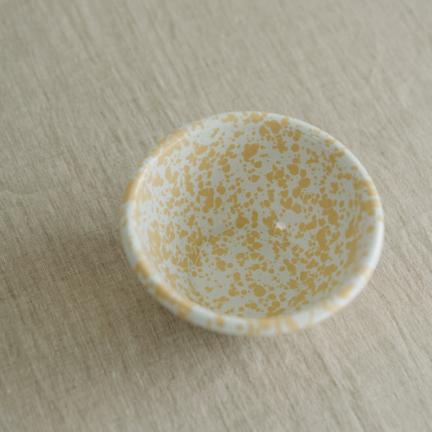 Splatter Enamel Bowl, Yellow