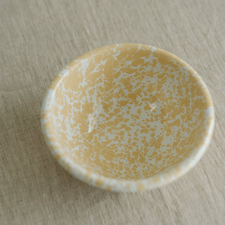 Splatter Enamel Bowl, Yellow