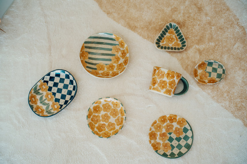 CU XI Bloomtide Series, Plates and Mug