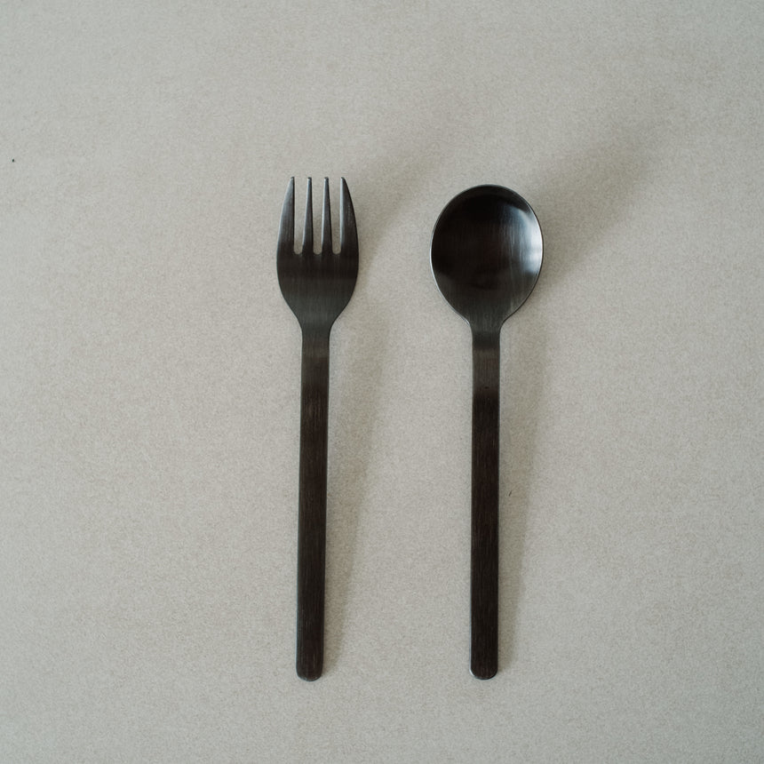 In-Flight Food Cutlery Flatware, Matte Black