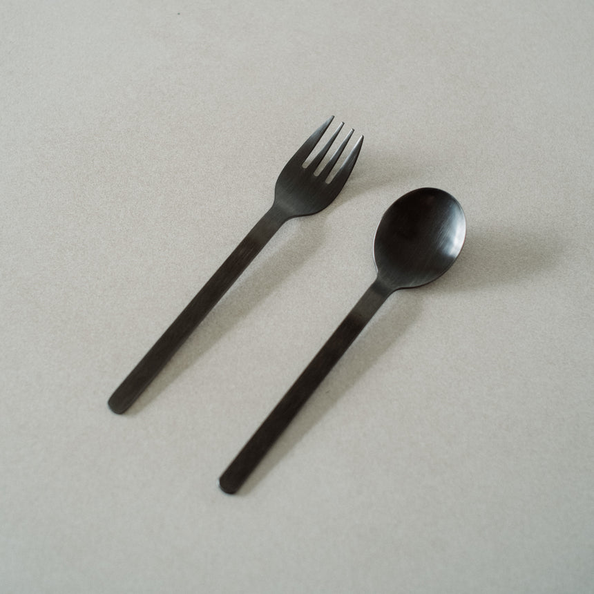 In-Flight Food Cutlery Flatware, Matte Black