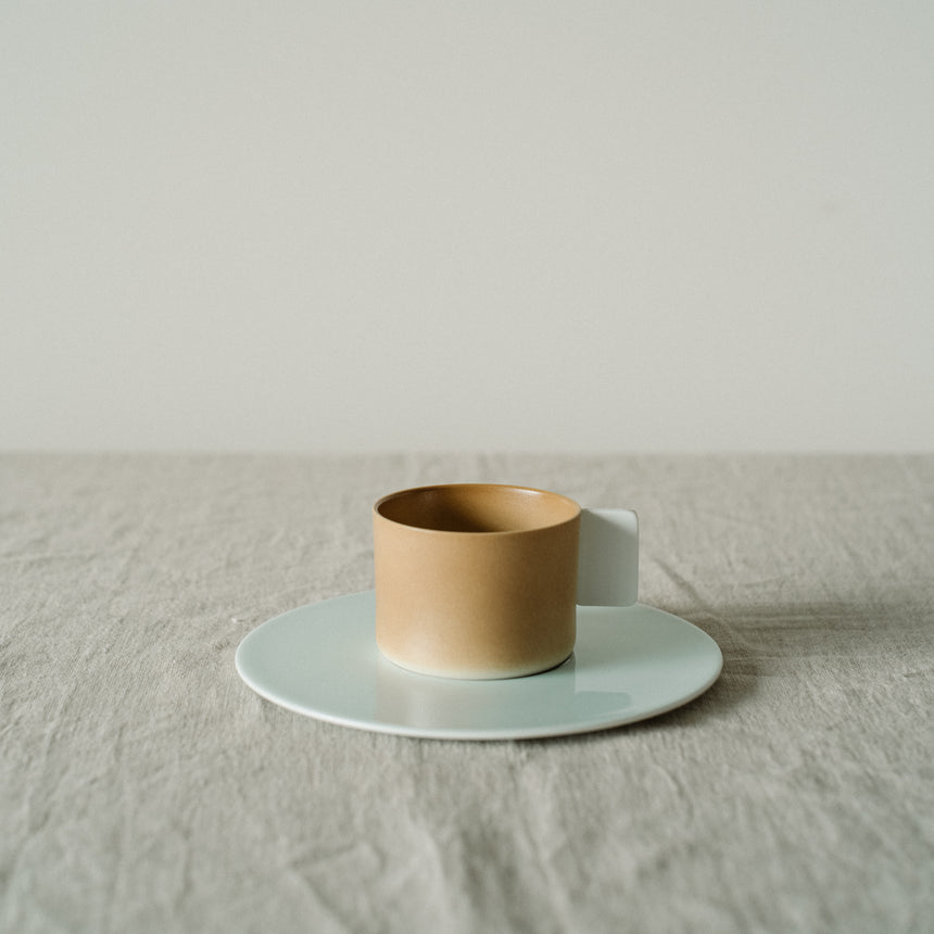 S&B Coffee Cup & Saucer - Light Brown