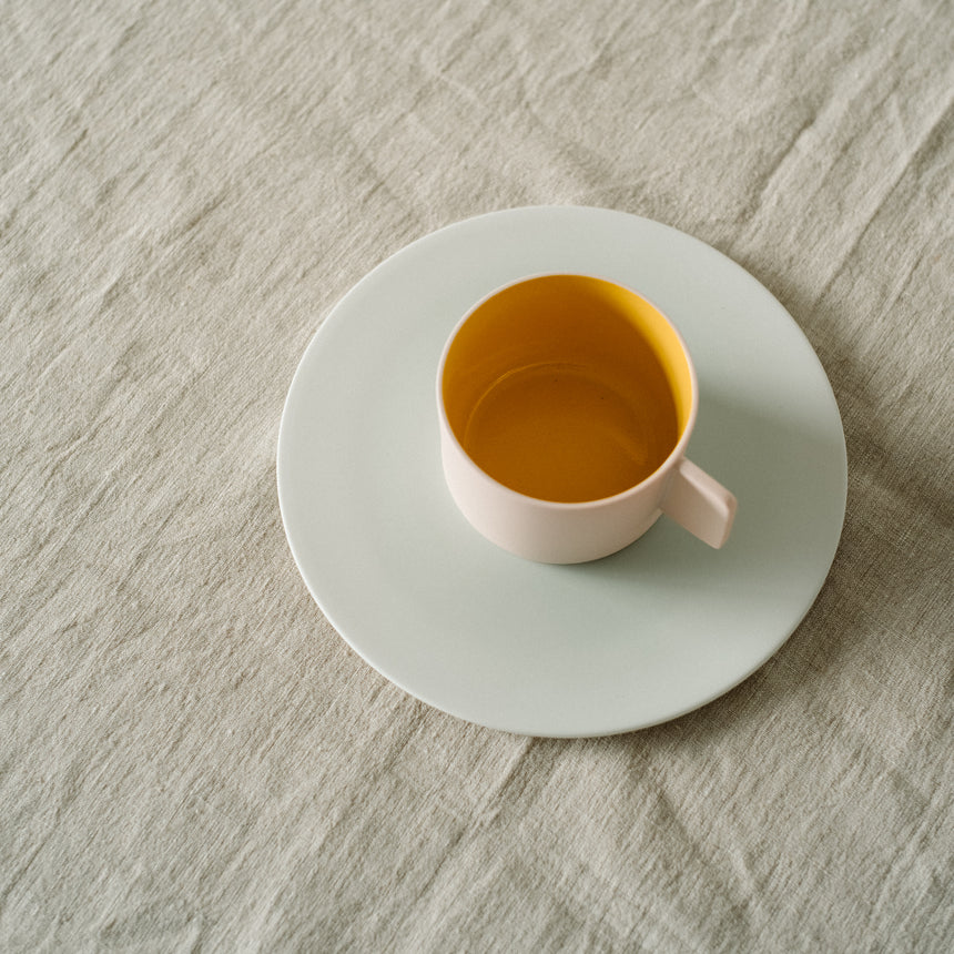 S&B Coffee Cup & Saucer - Light Pink