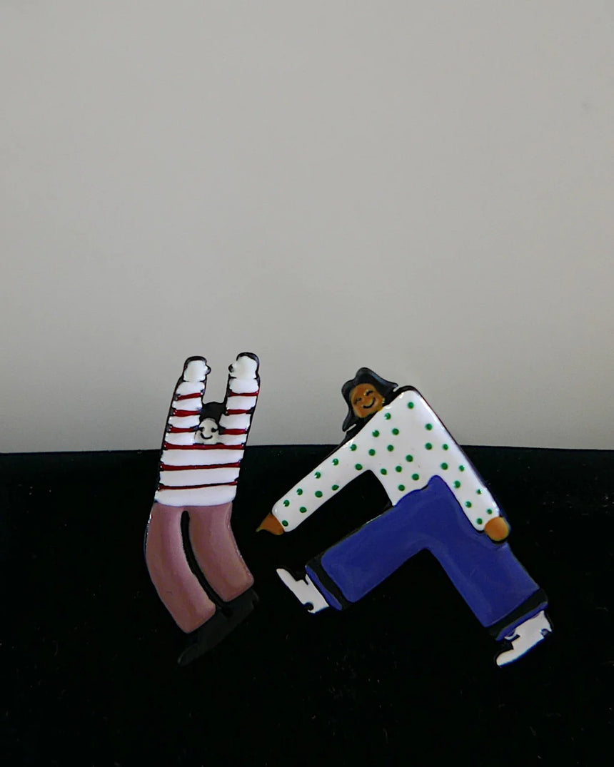 CECLOSET Earrings, Asymmetric Stripe