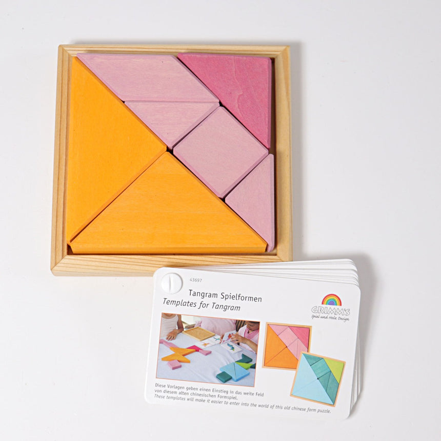 Wooden Tangram, Pink-Orange