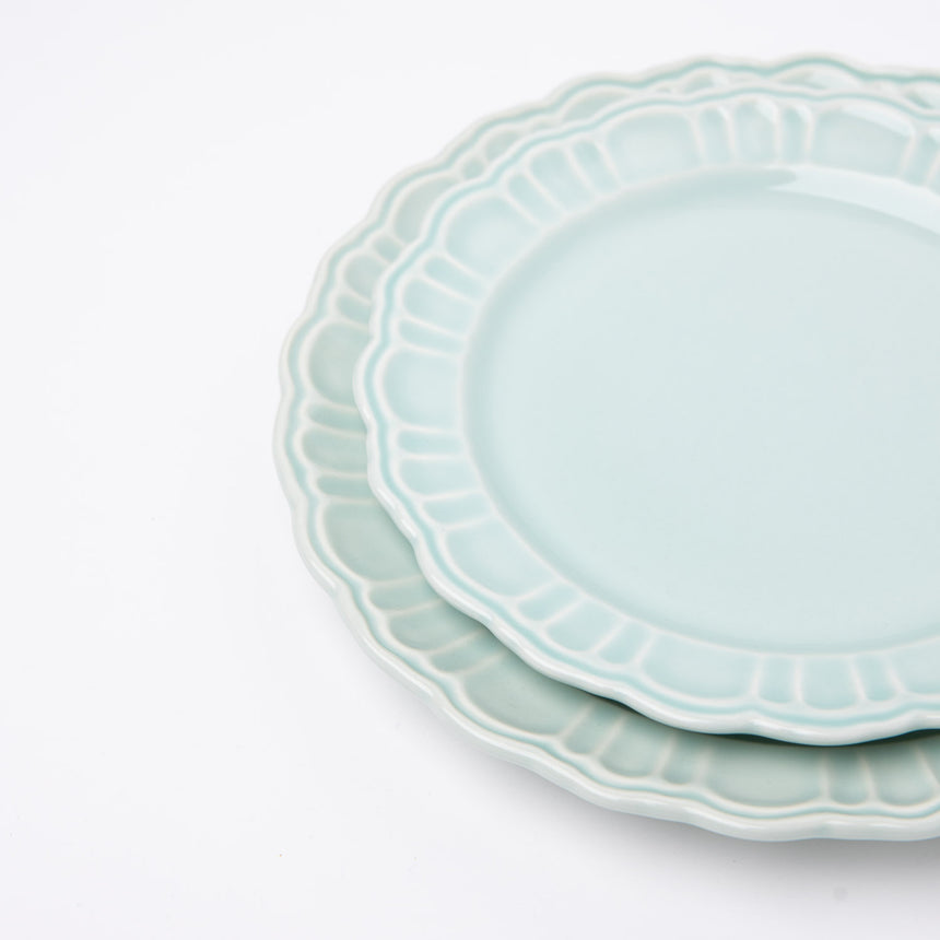 POMPONNER Plate, Aqua