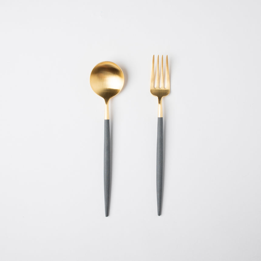 GOA Matte Gold Flatware, Grey