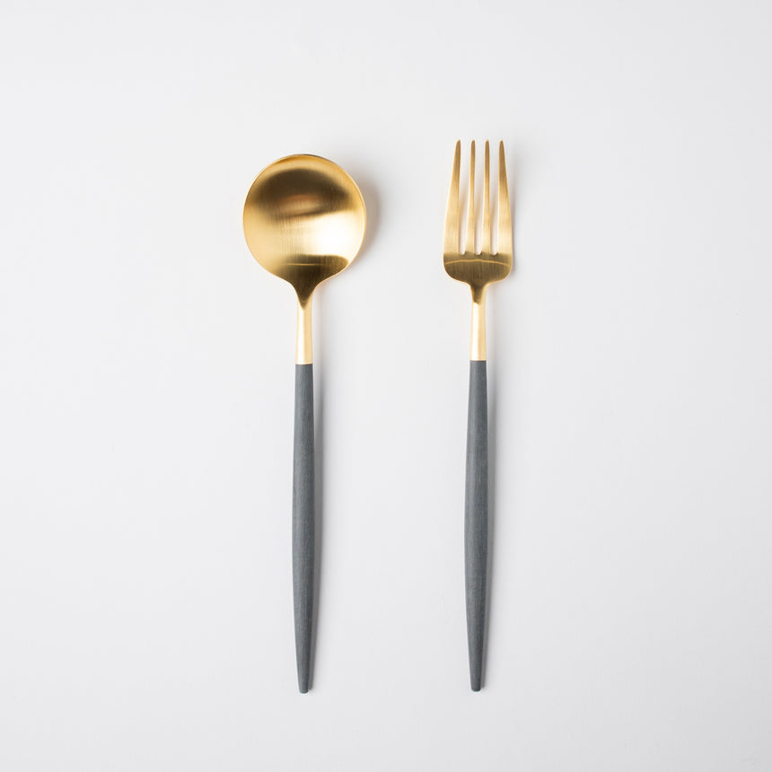 GOA Matte Gold Flatware, Grey