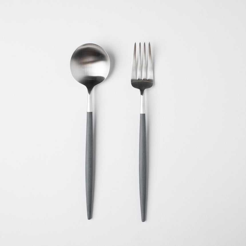 GOA Matte Silver Flatware, Grey