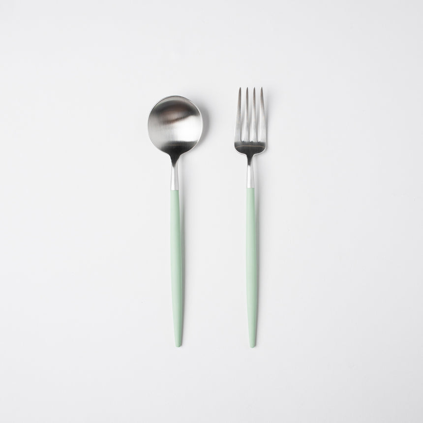 GOA Matte Silver Flatware, Celadon