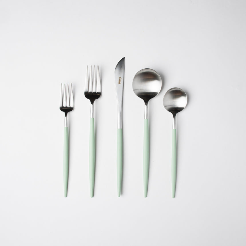 GOA Matte Silver Flatware, Celadon