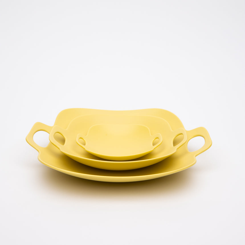 bon voyage plate, yellow