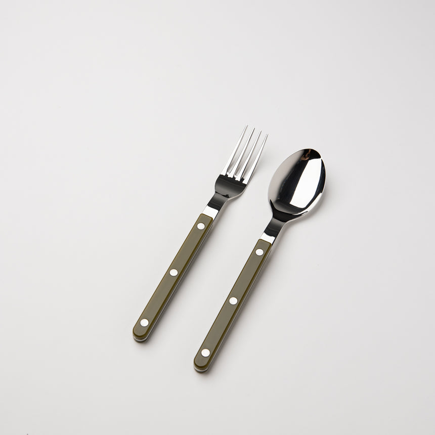 Sabre Bistrot Shiny Flatware, Green Fern