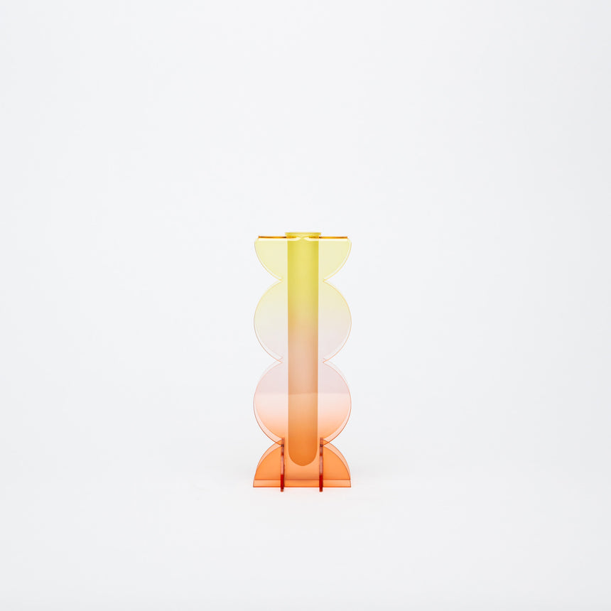 Hand-dyed Artist Acrylic Vase, Yellow-Rose