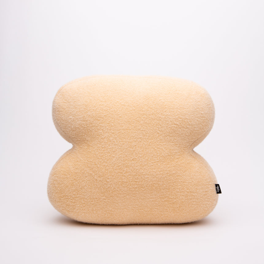 Modern Shape 3D Soft Cushion - Cream peanut