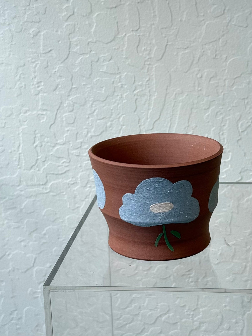 Yart pot - blue flower