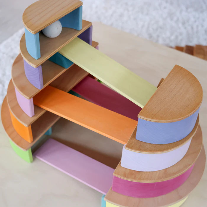 Wooden Rectangular Building Boards, Pastel