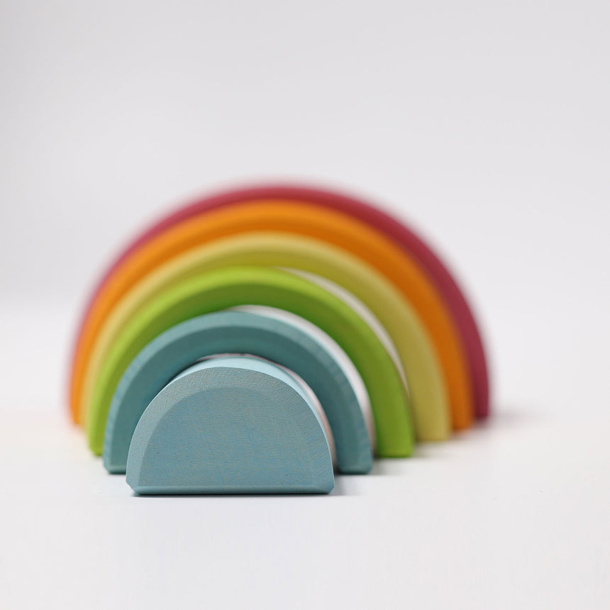 Wooden Rainbow Tunnel, 6pc Pastel