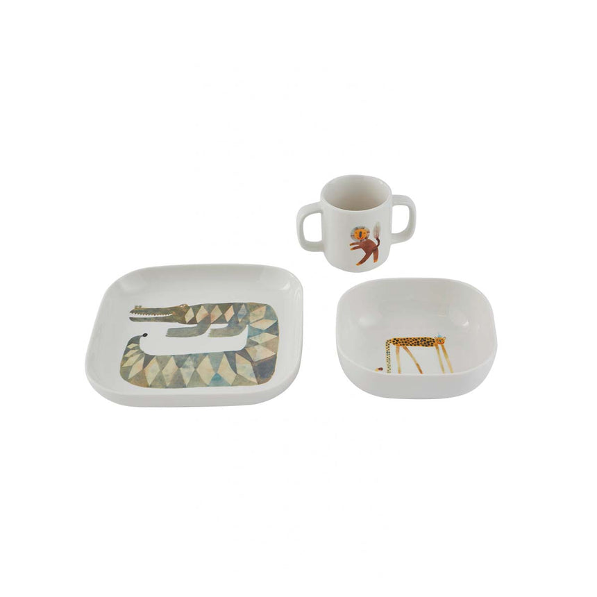 OYOY - Moira Tableware Set, 3pc, Crocodile Gustav