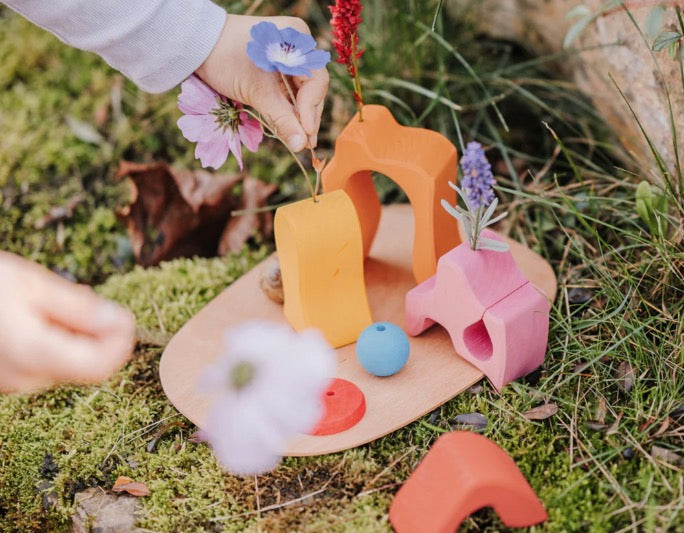 Wooden Small World Play Set, Down by the Meadow