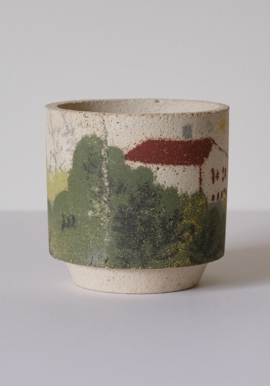 Mountain and field - mini pot