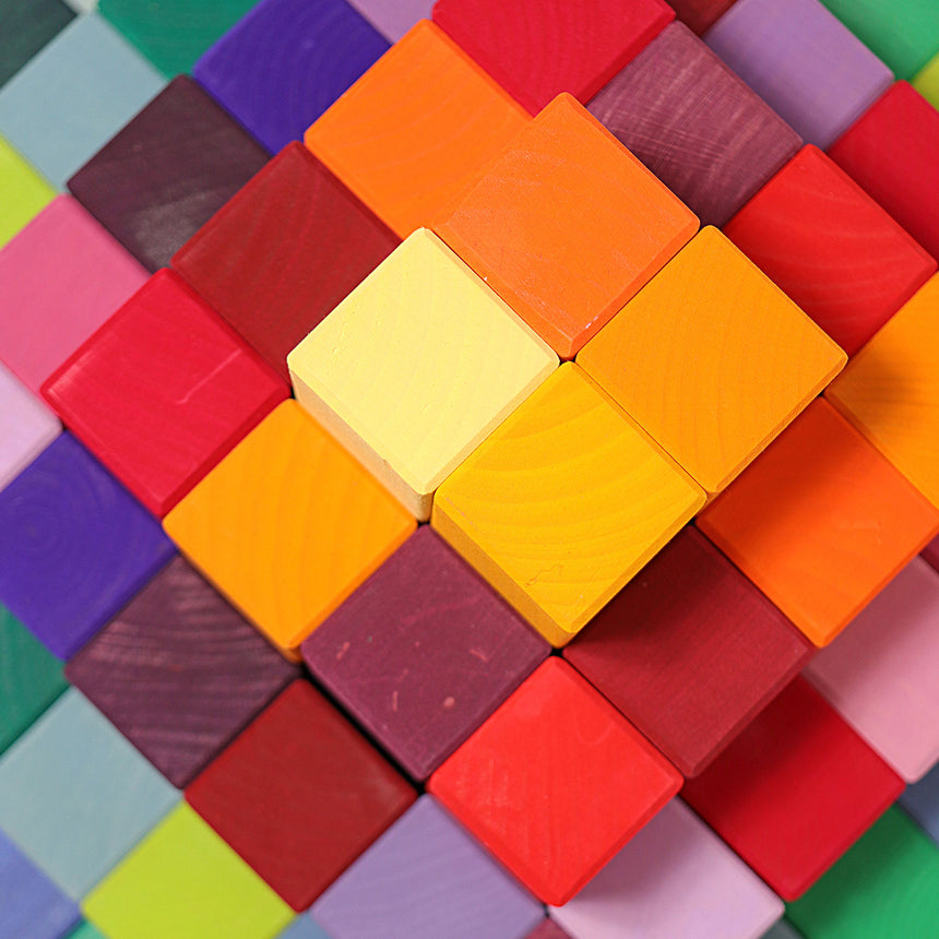 Large Stepped Pyramid Wooden Math Blocks