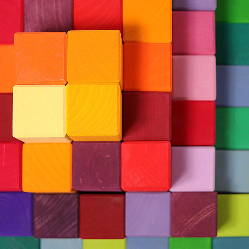 Large Stepped Pyramid Wooden Math Blocks