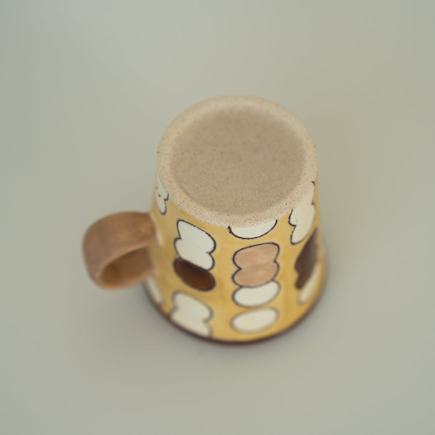 Claysup Handcraft Mug, Candied Pearls