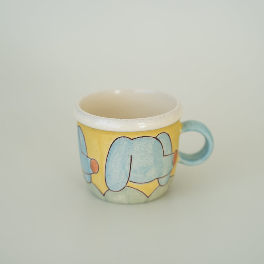 Claysup Handcraft Mug, Big Blue Dog