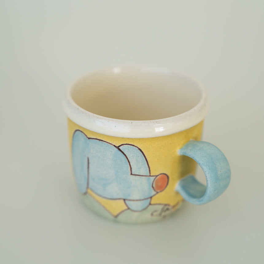 Claysup Handcraft Mug, Big Blue Dog
