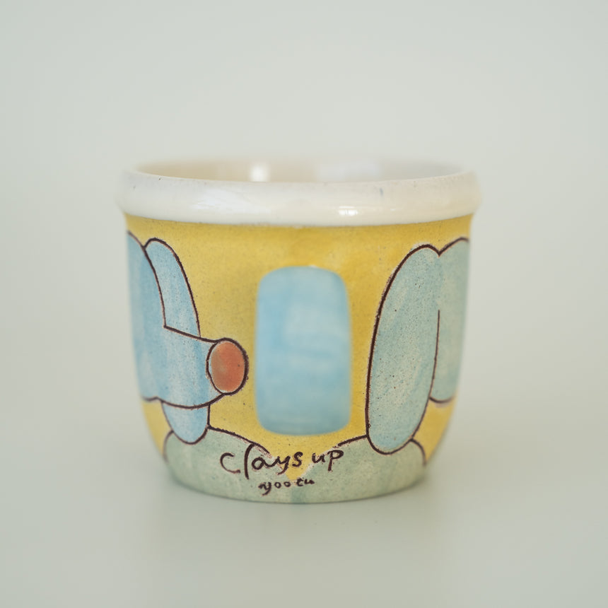 Claysup Handcraft Mug, Big Blue Dog