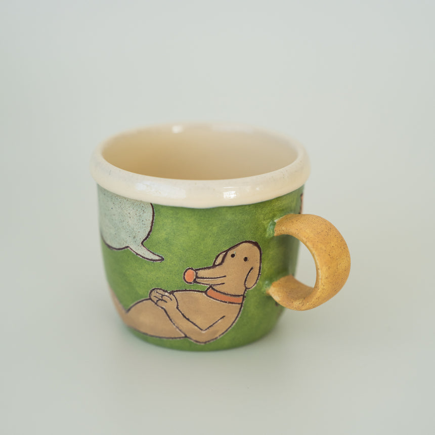 Claysup Handcraft Mug, Lazy Sunday Dog