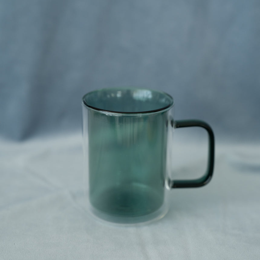 Still Double-Wall Glass Mug, Lake Green