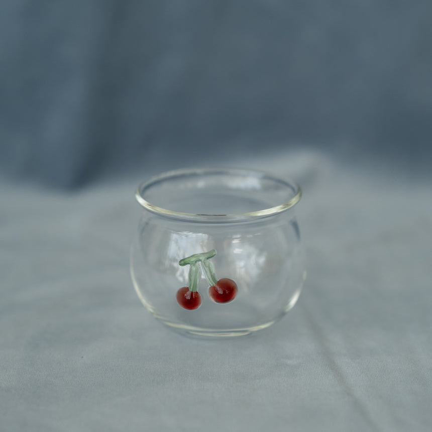 Cherry Duet Glass Cup