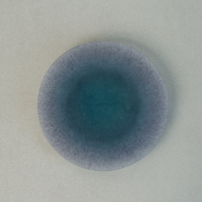 Handcrafted Glass Plate, Twilight Mist