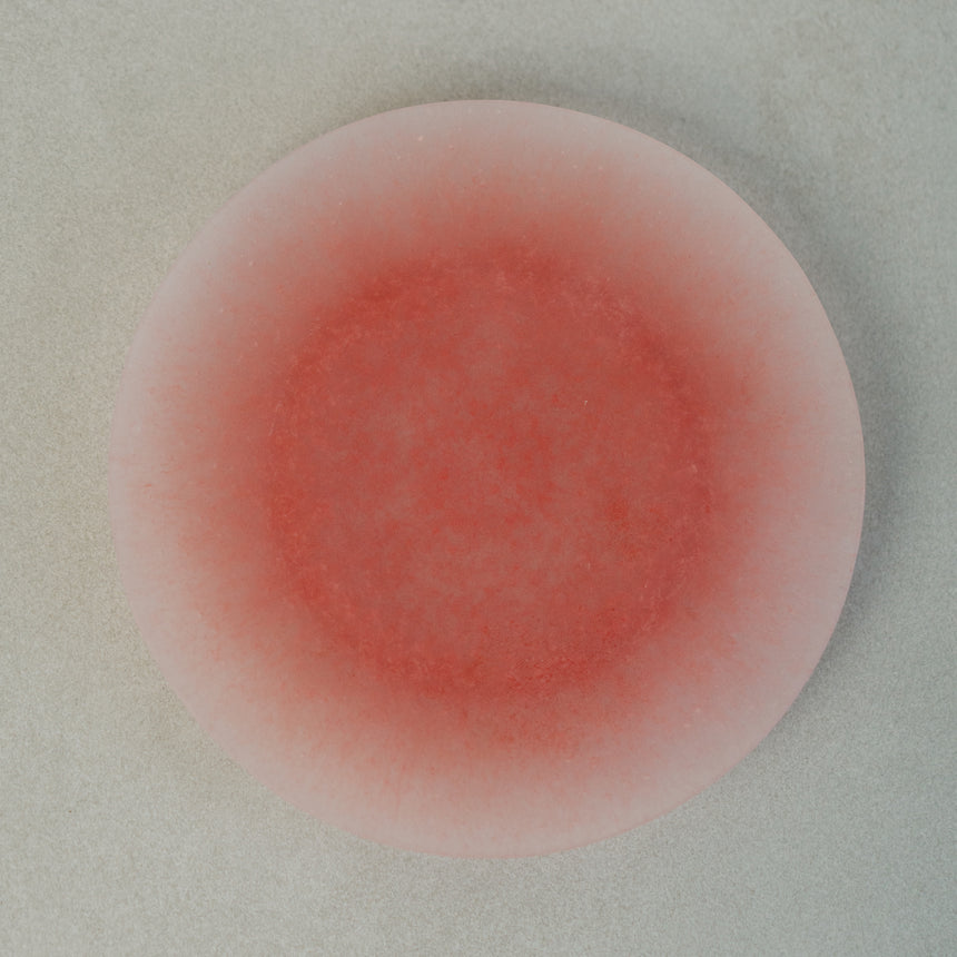 Handcrafted Glass Plate, Blush Horizon