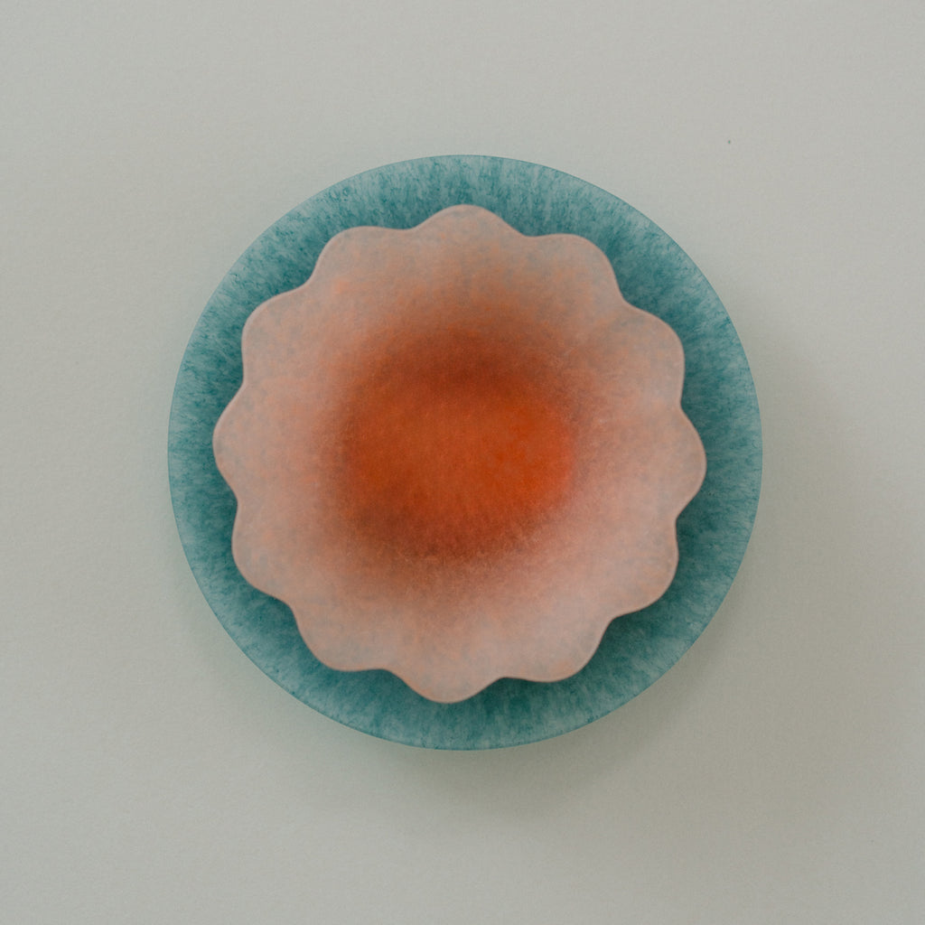 Ethereal Petal Glass Bowl, Pomegranate Red – Slow Sunday Select Shop