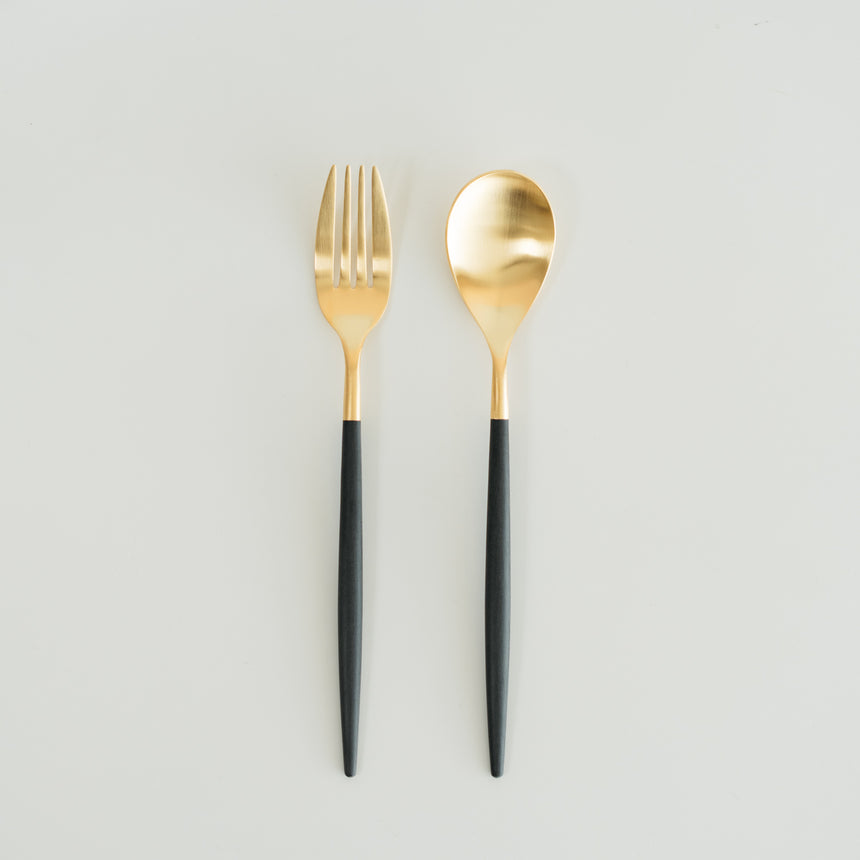 MIO Gold Flatware, Black