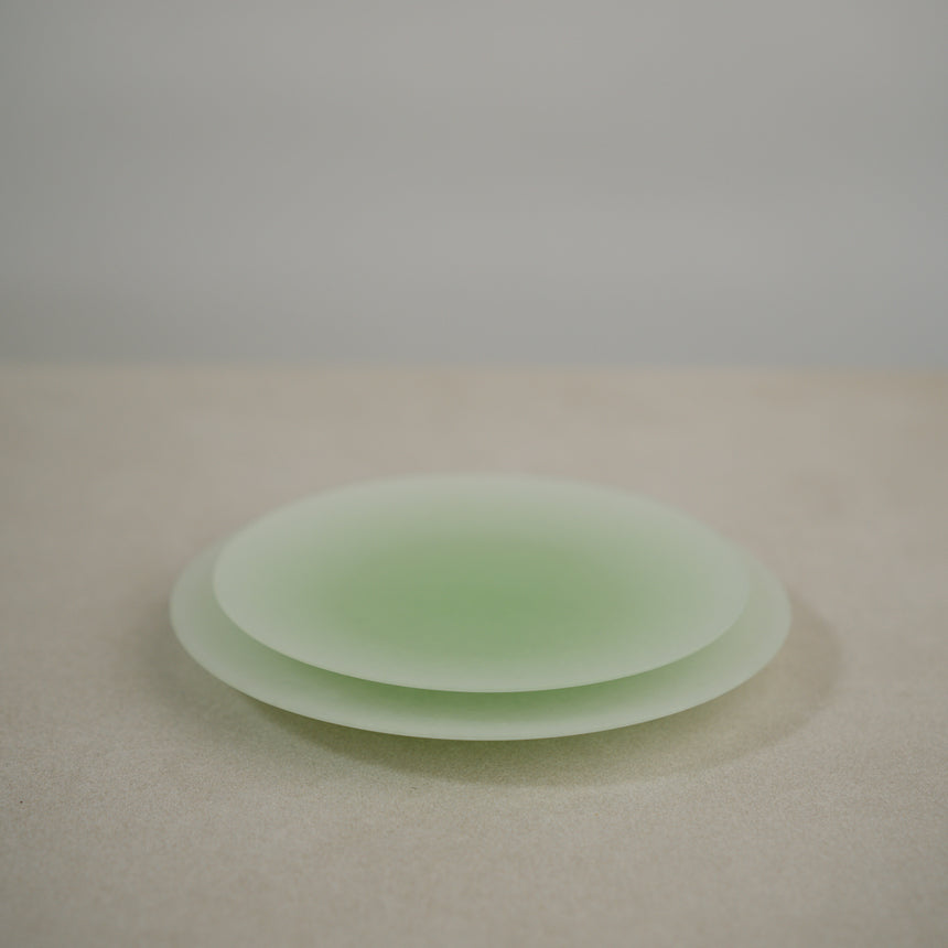 Handcrafted Glass Plate, Avocado