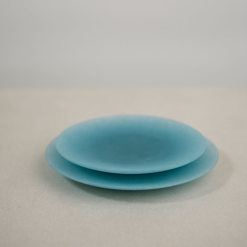 Handcrafted Glass Plate, Lake