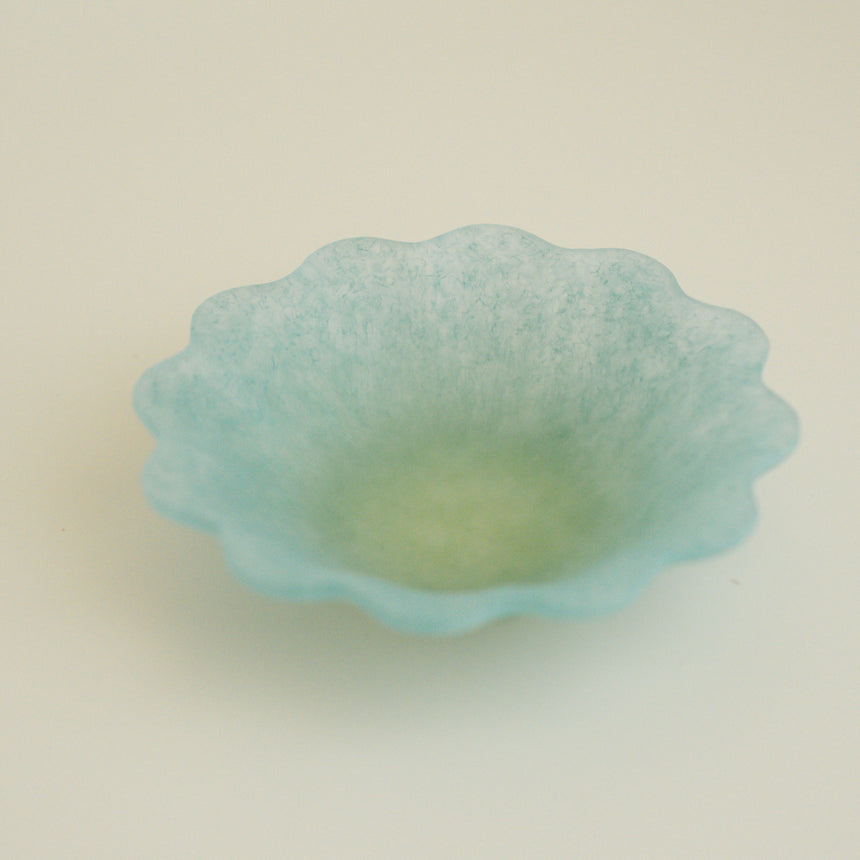 Ethereal Petal Glass Bowl, Grassland