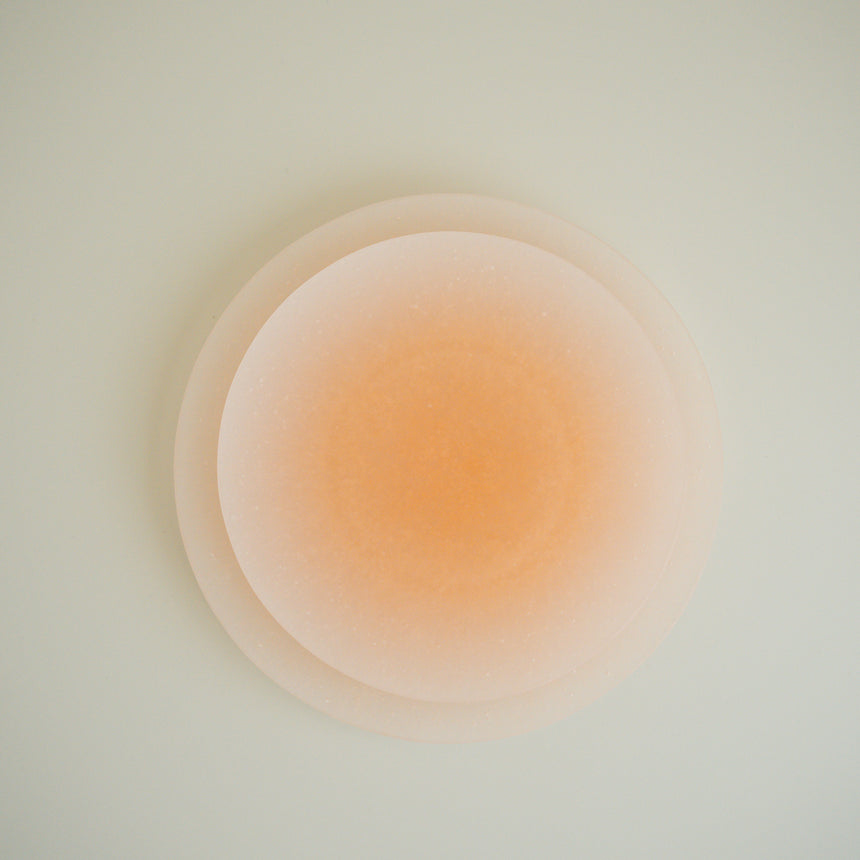 Handcrafted Glass Plate, Apricot