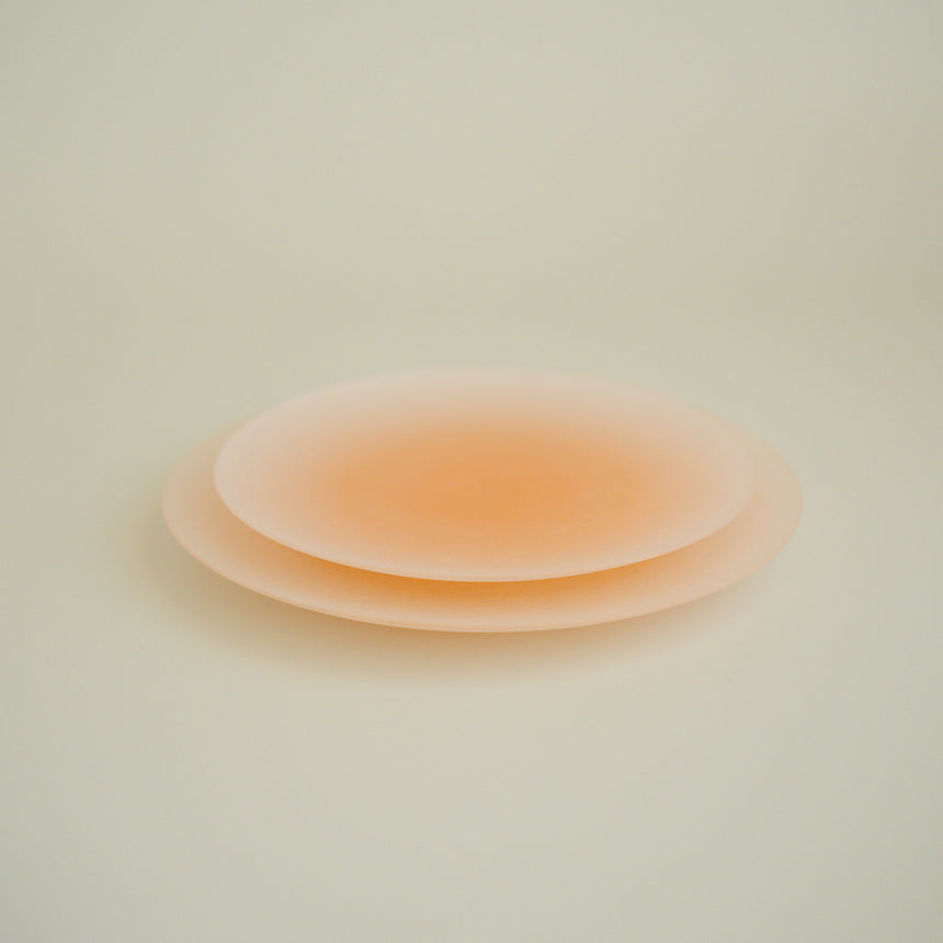 Handcrafted Glass Plate, Apricot