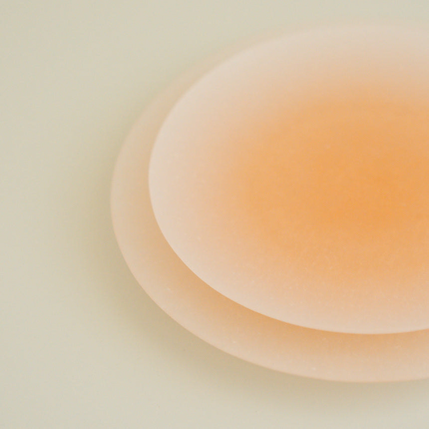 Handcrafted Glass Plate, Apricot