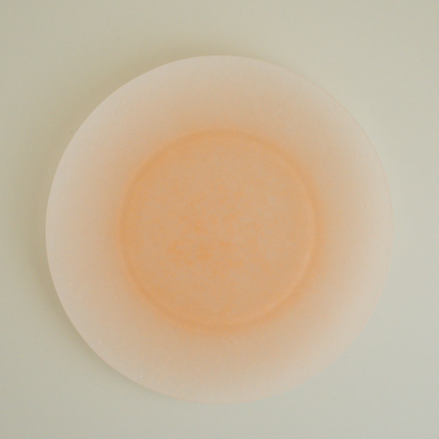 Handcrafted Glass Plate, Apricot